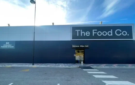 The Food Co Mijas Superstore facade, with its own parking